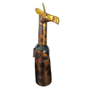 Metal Giraffe Wine Holder Pier One ED3037 Two Piece NWT Wine Not Included